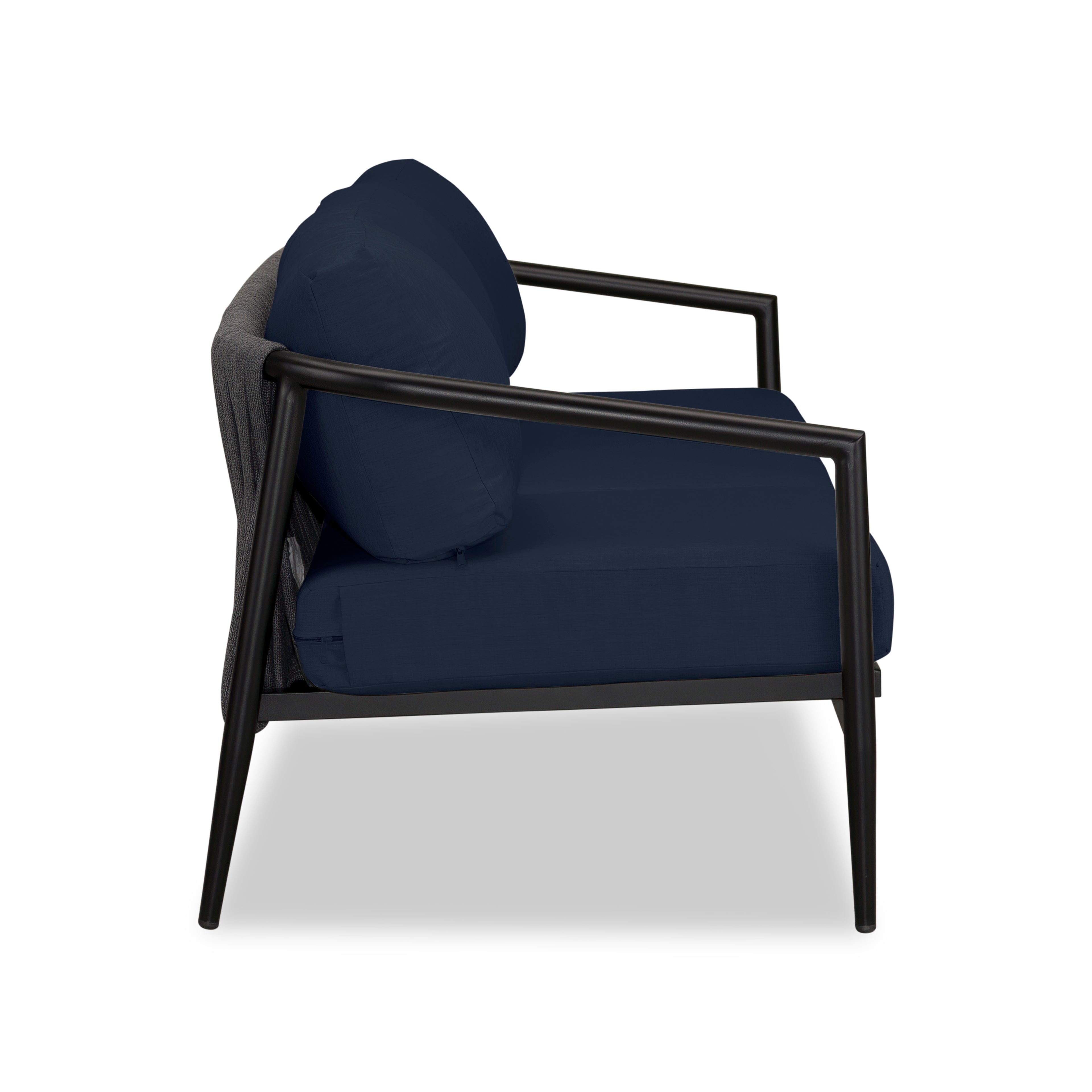 Olio Sofa#Finish_Black#Fabric_Spectrum Indigo