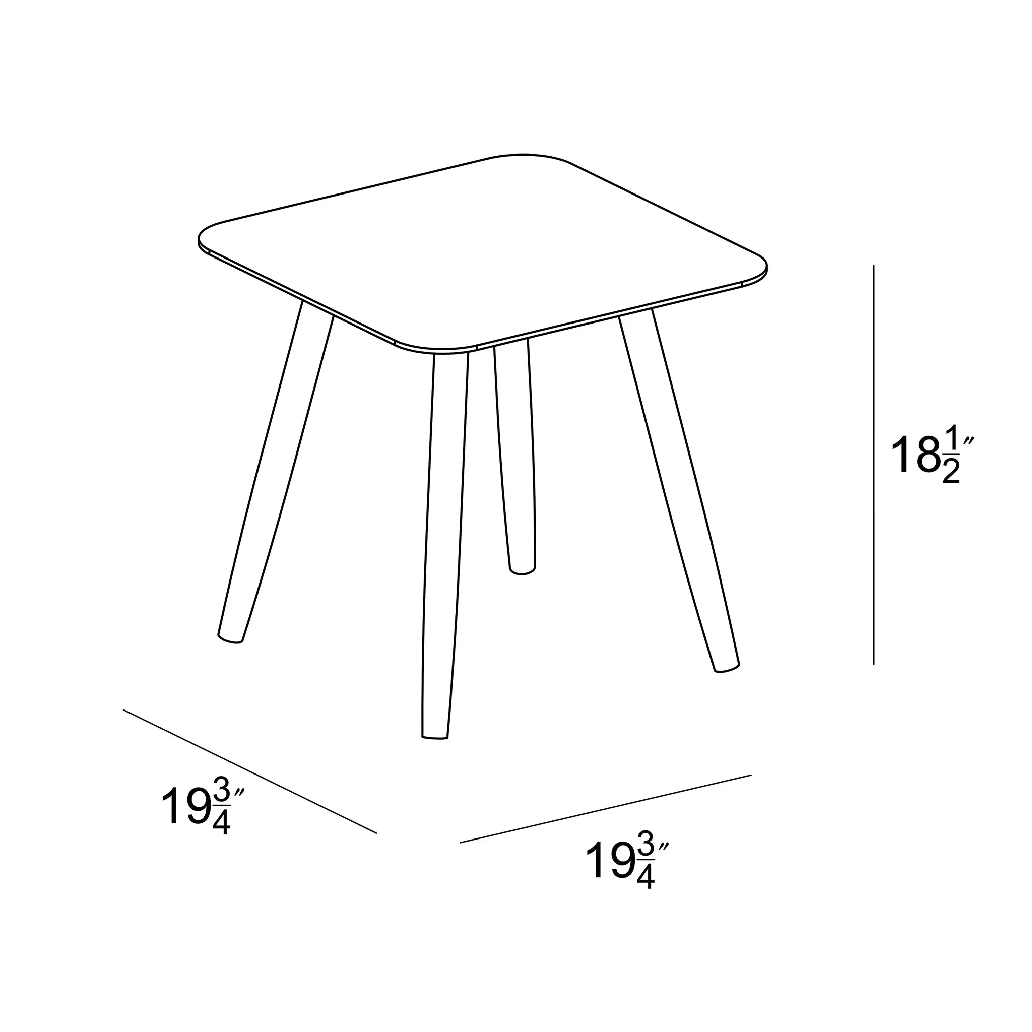 Harmonia Living Olio Aluminum Square End Table - Slate 5