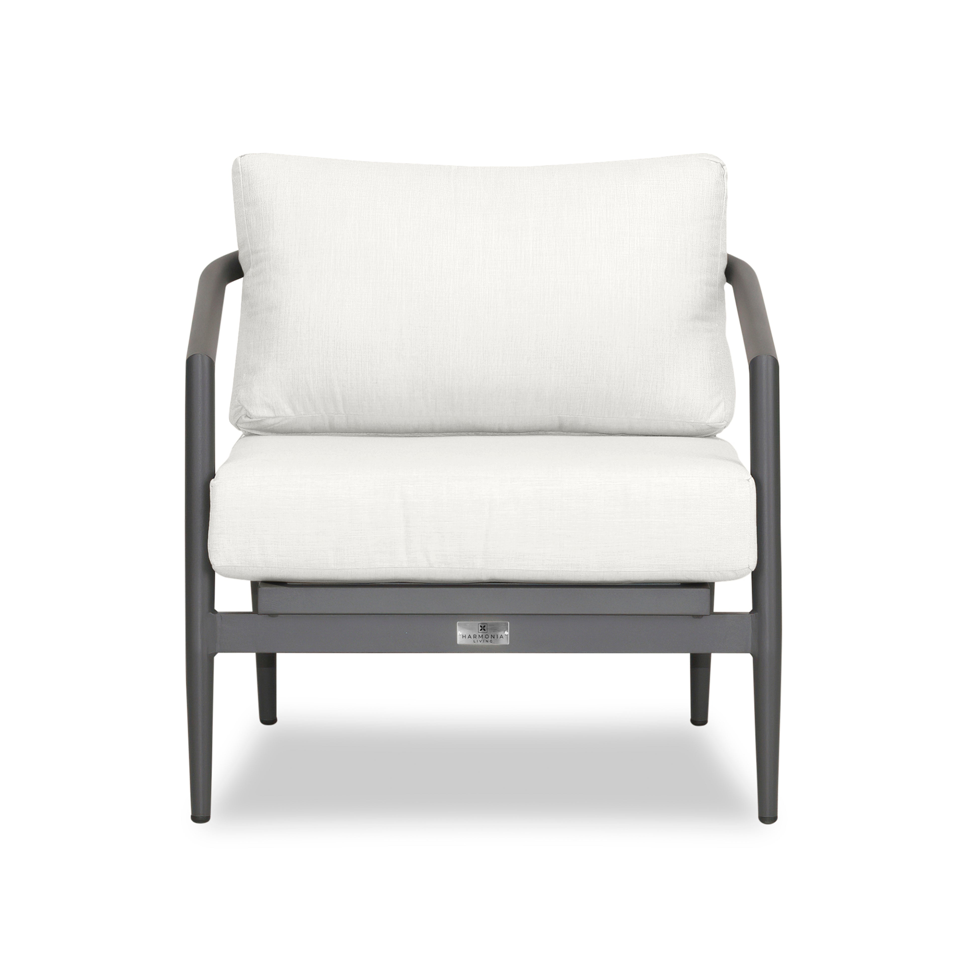 Olio Club Chair#Finish_Slate#Fabric_Canvas Natural