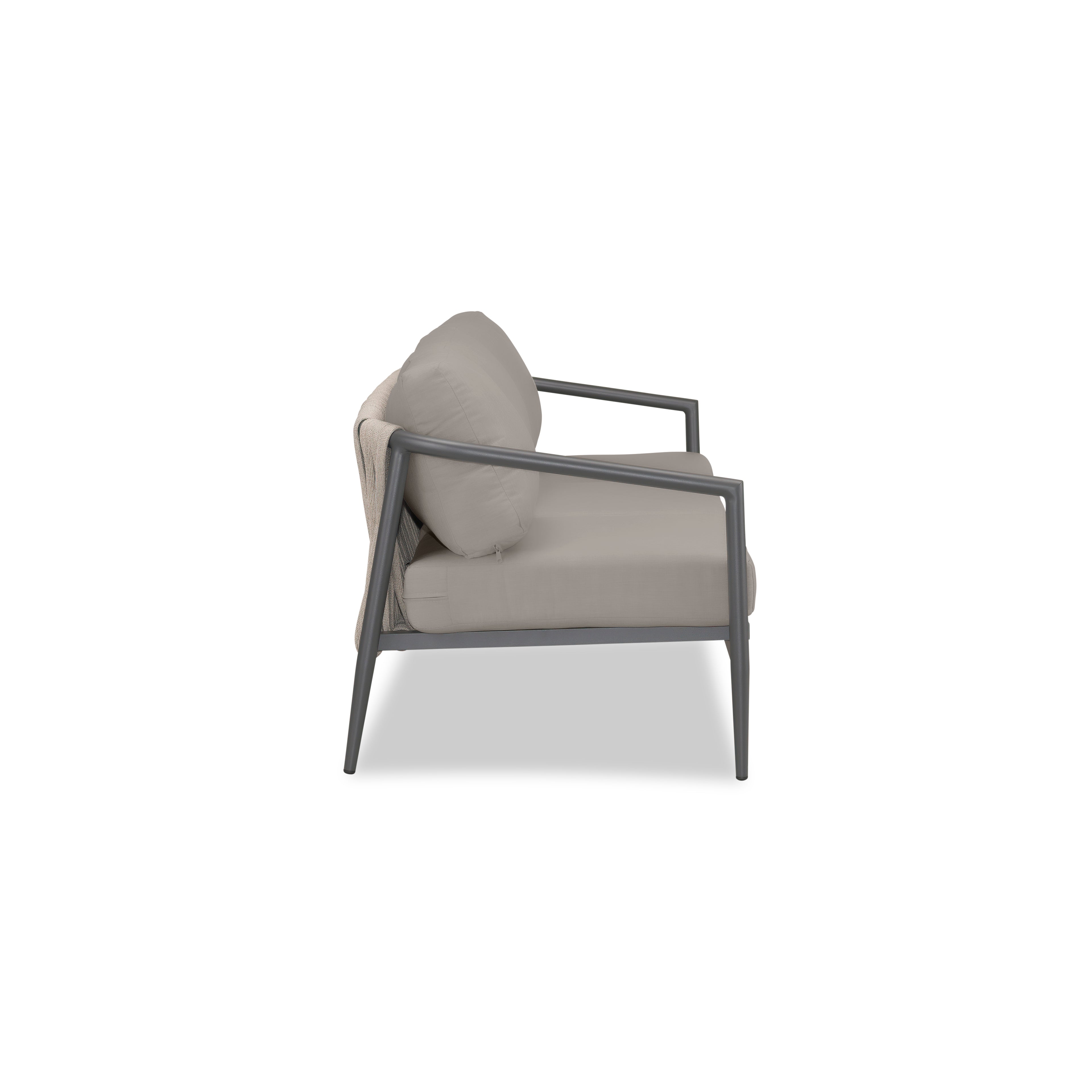 Olio Sofa#Finish_Slate#Fabric_Canvas Charcoal