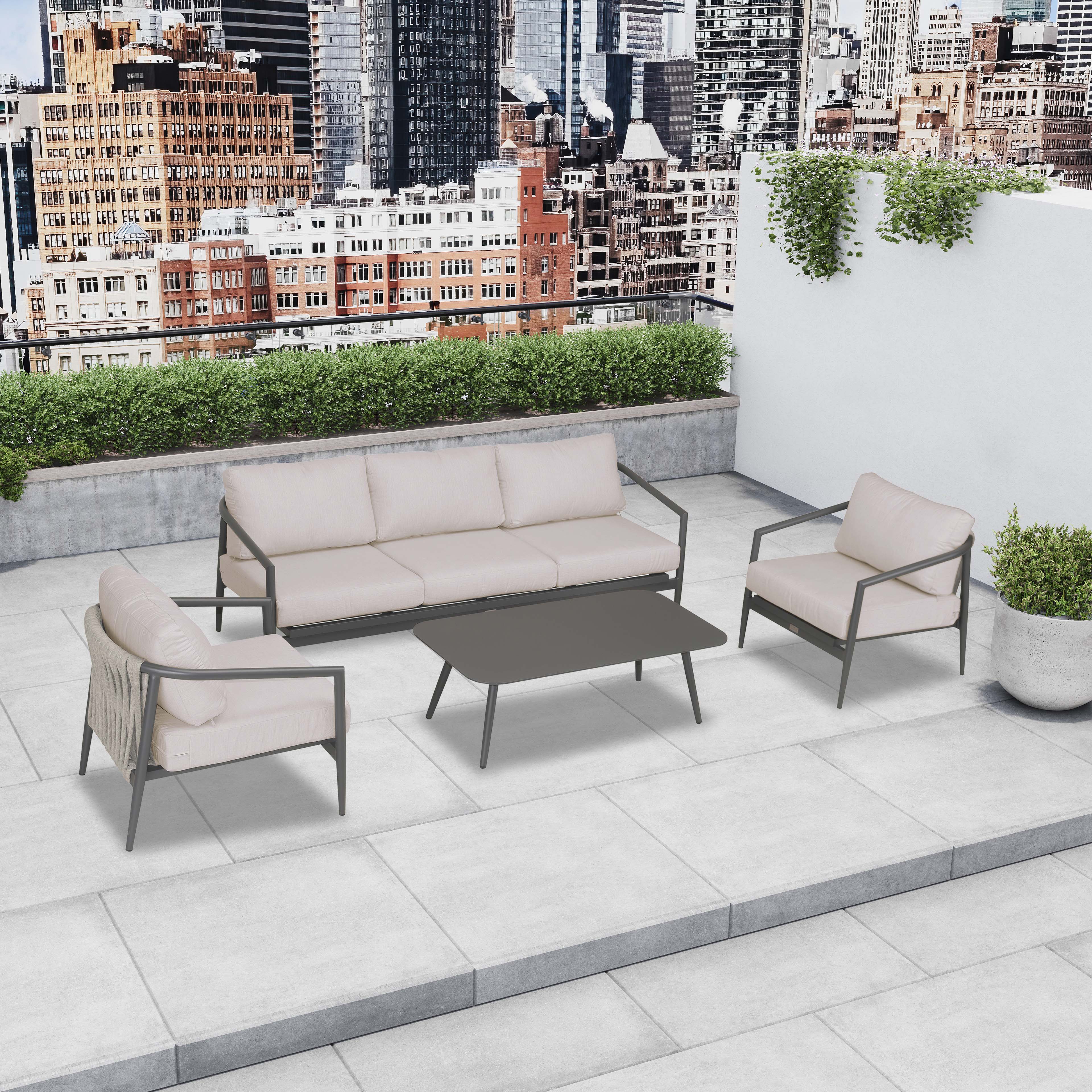 Olio 4 Piece Sofa Set#Finish_Slate#Fabric_Cast Silver