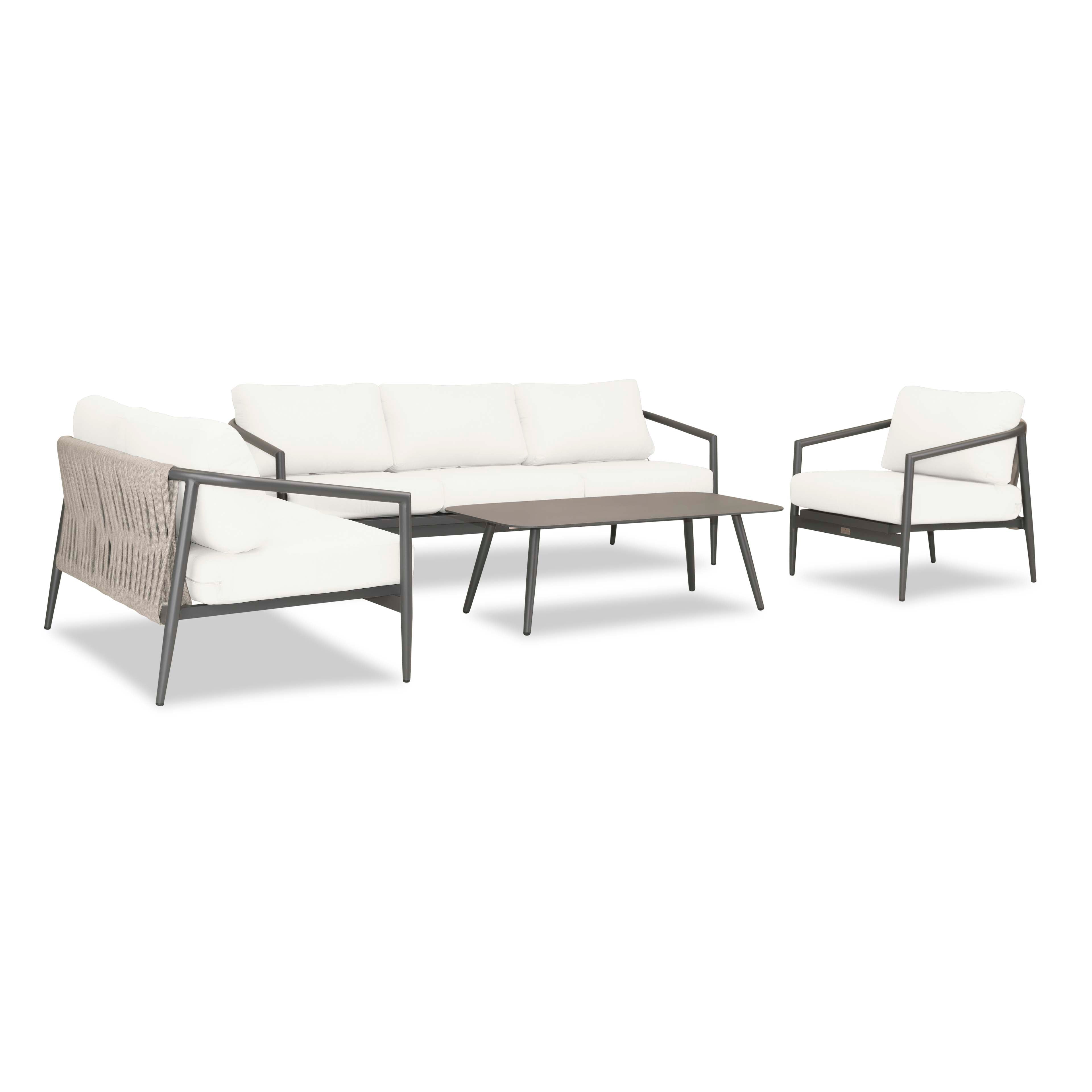 Olio 4 Piece Sofa Loveseat Set#Finish_Slate#Fabric_Canvas Natural