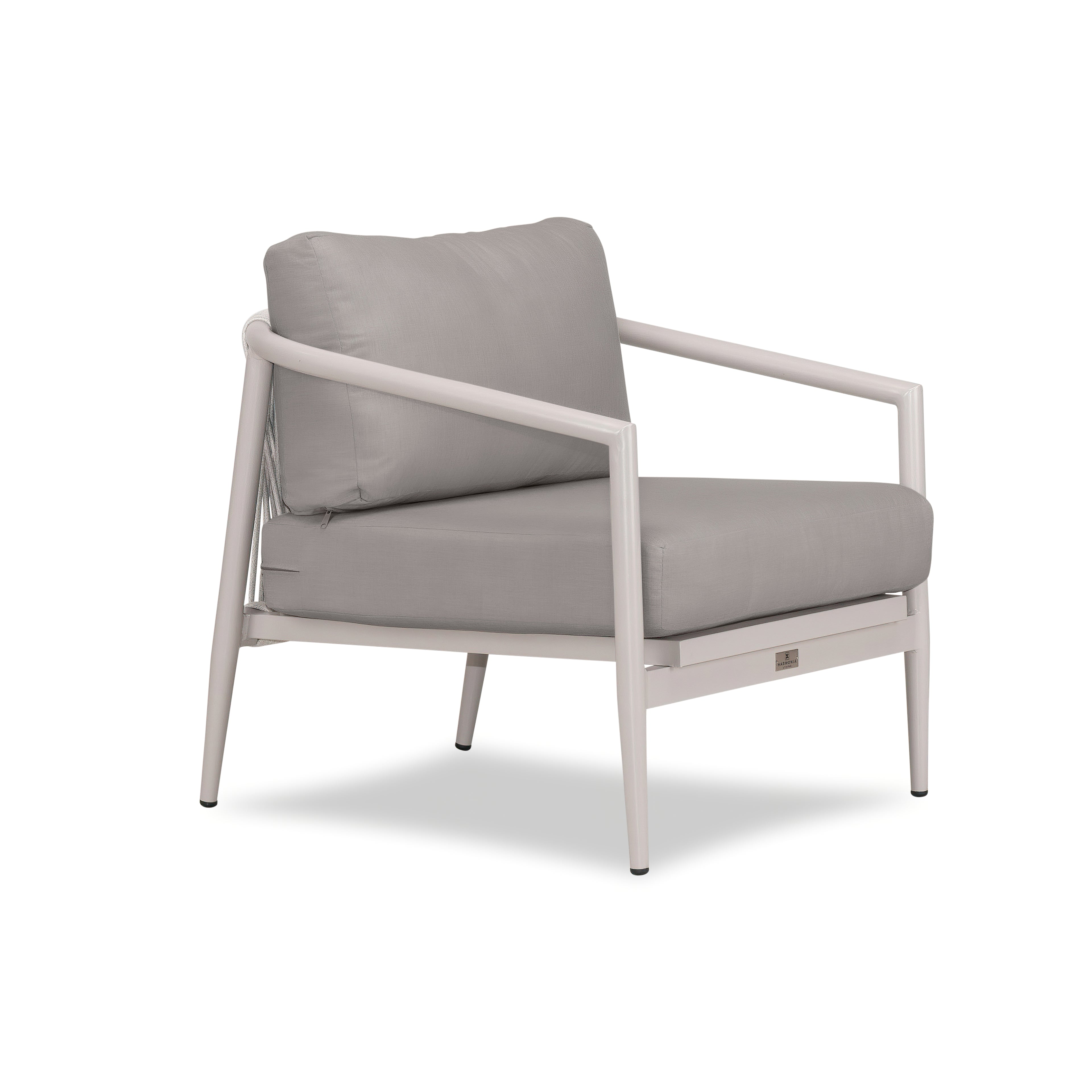 Olio Club Chair#Finish_Urban Stone#Fabric_Canvas Charcoal