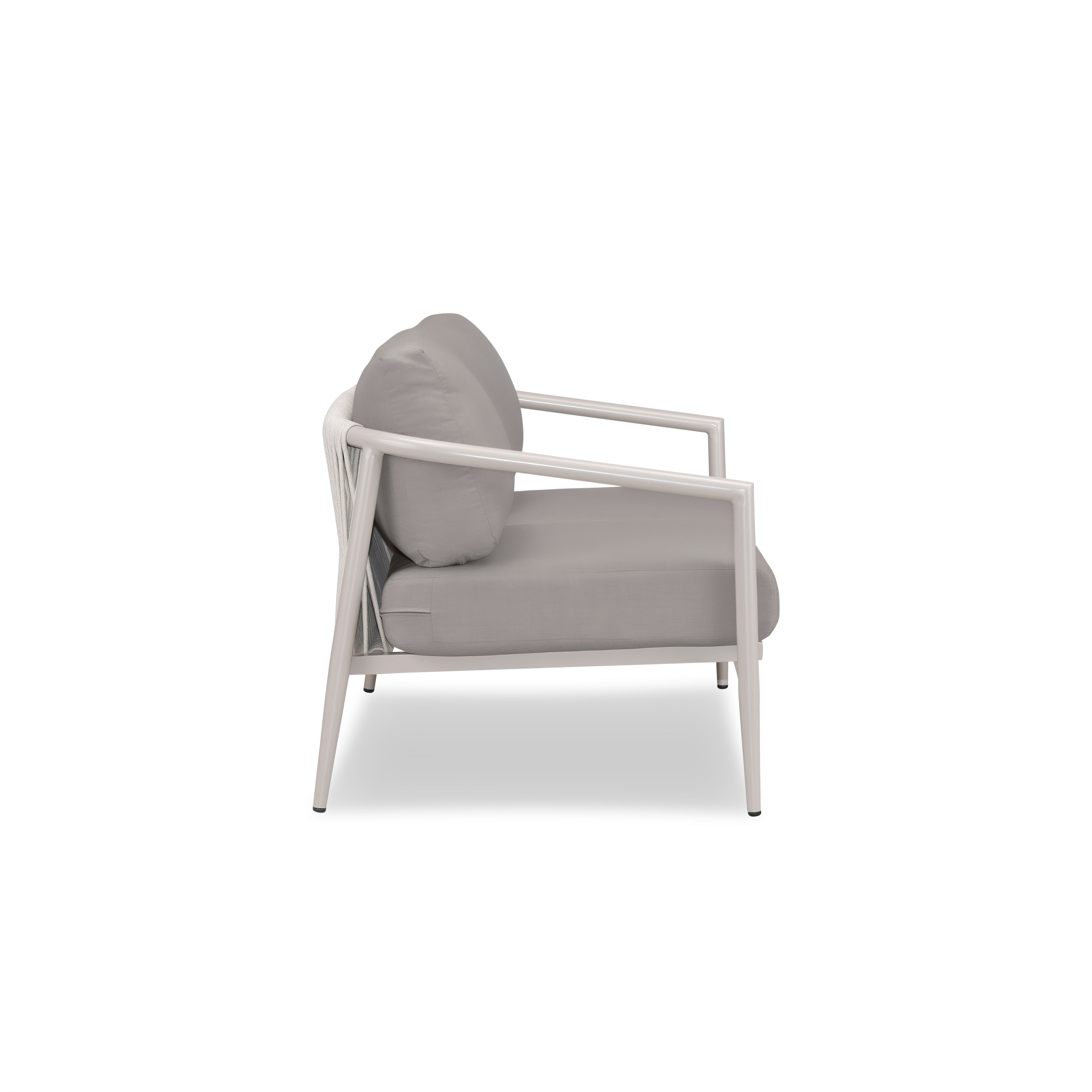 Olio Loveseat#Finish_Urban Stone#Fabric_Canvas Charcoal