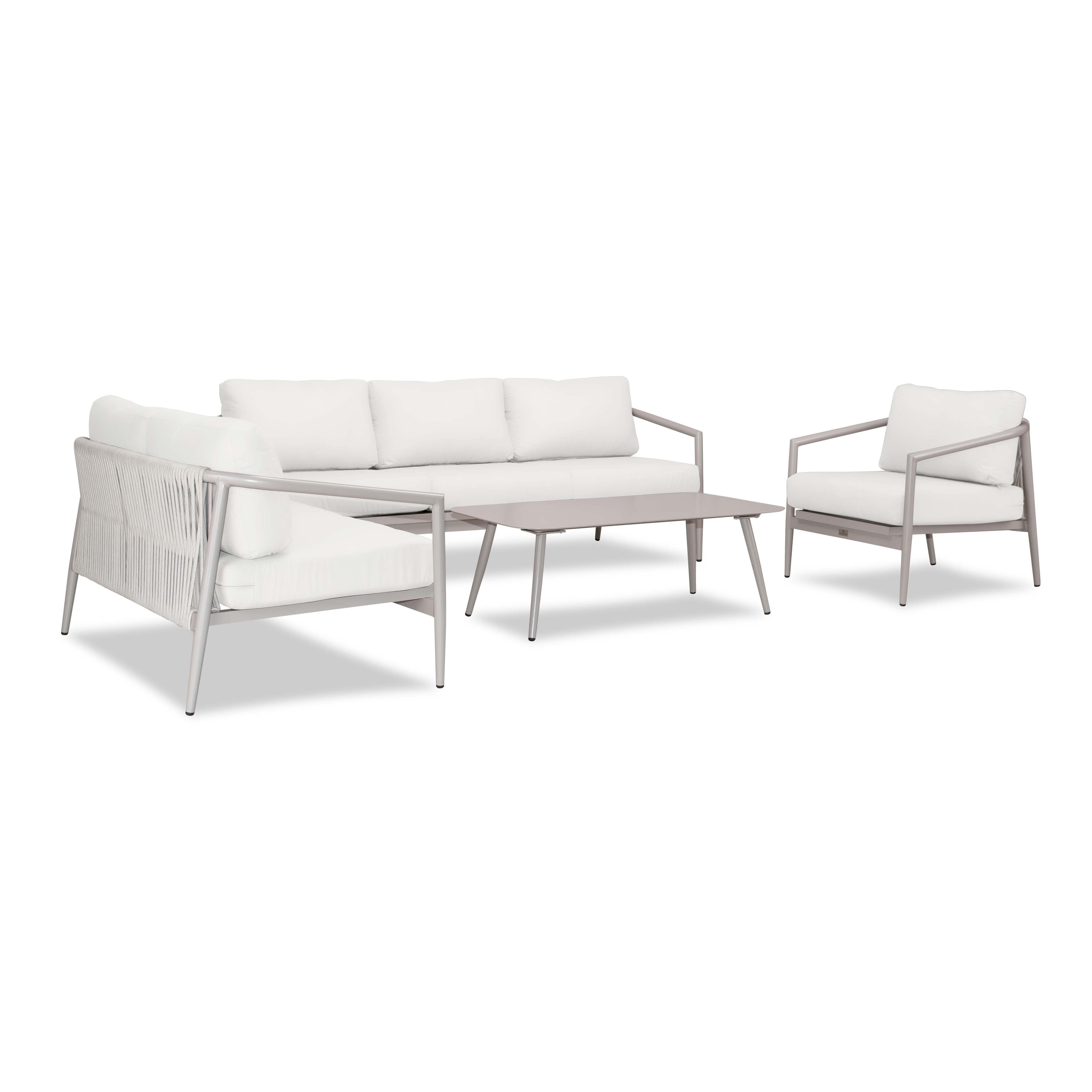 Olio 4 Piece Sofa Loveseat Set#Finish_Urban Stone#Fabric_Canvas Natural