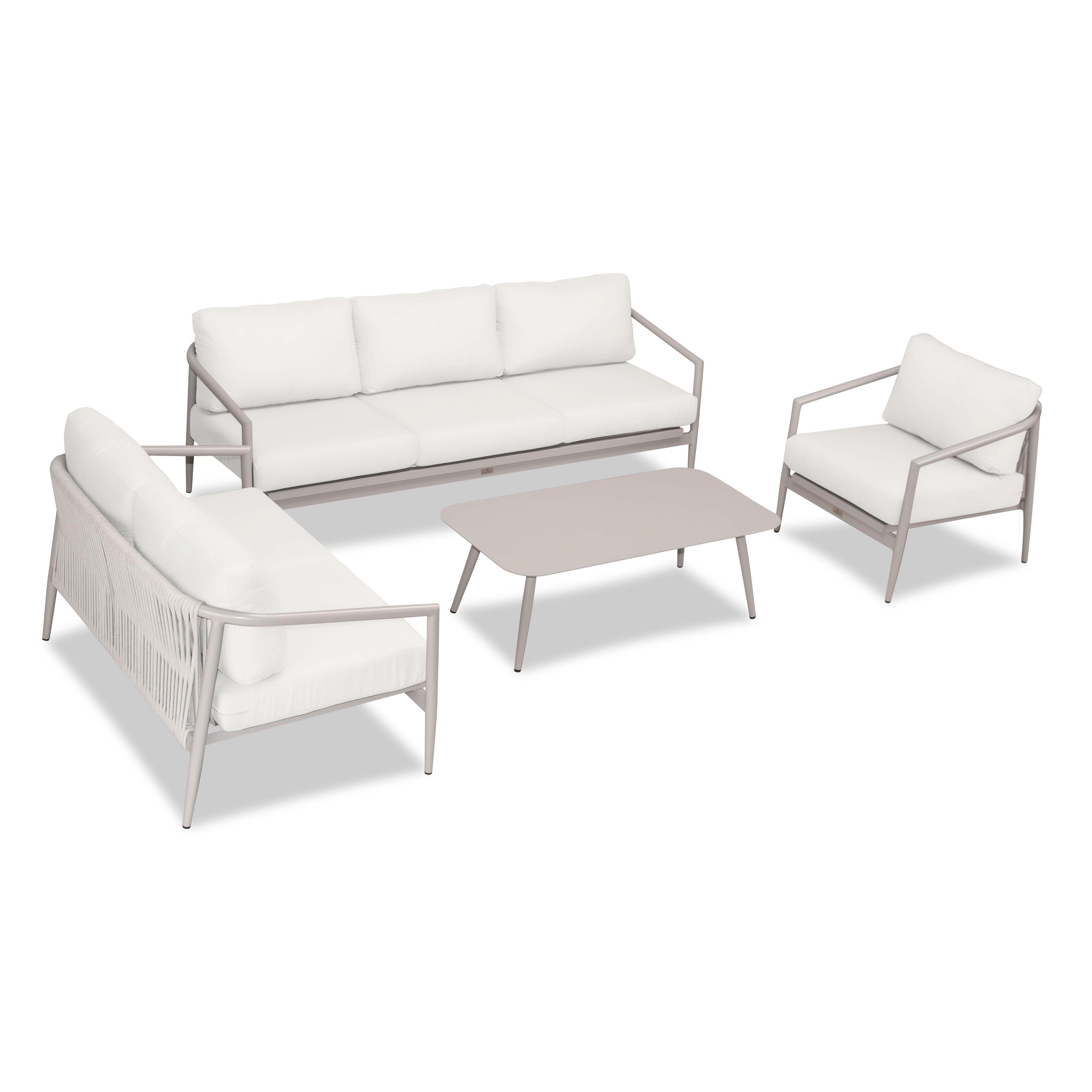 Olio 4 Piece Sofa Loveseat Set#Finish_Urban Stone#Fabric_Canvas Natural