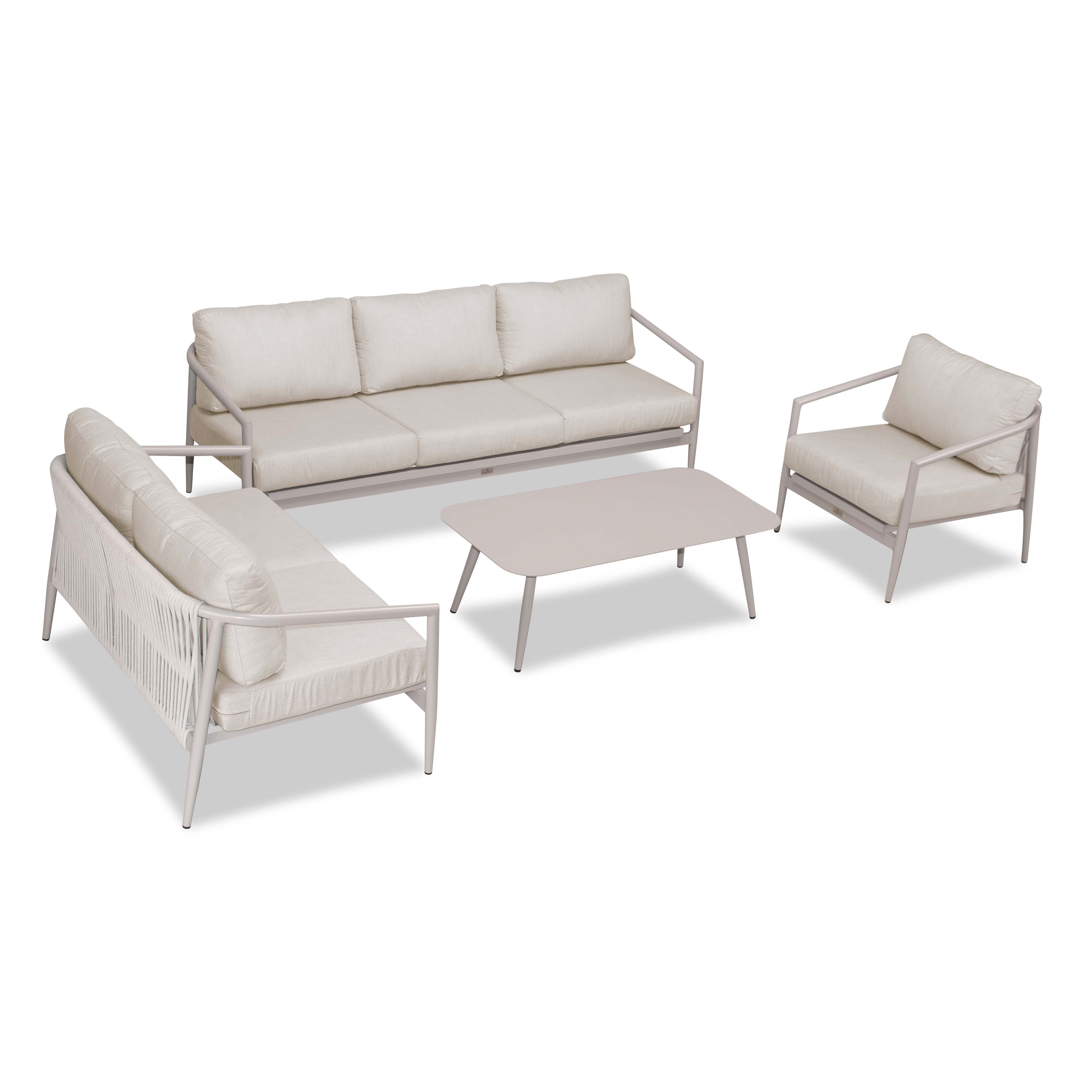 Olio 4 Piece Sofa Loveseat Set#Finish_Urban Stone#Fabric_Cast Silver