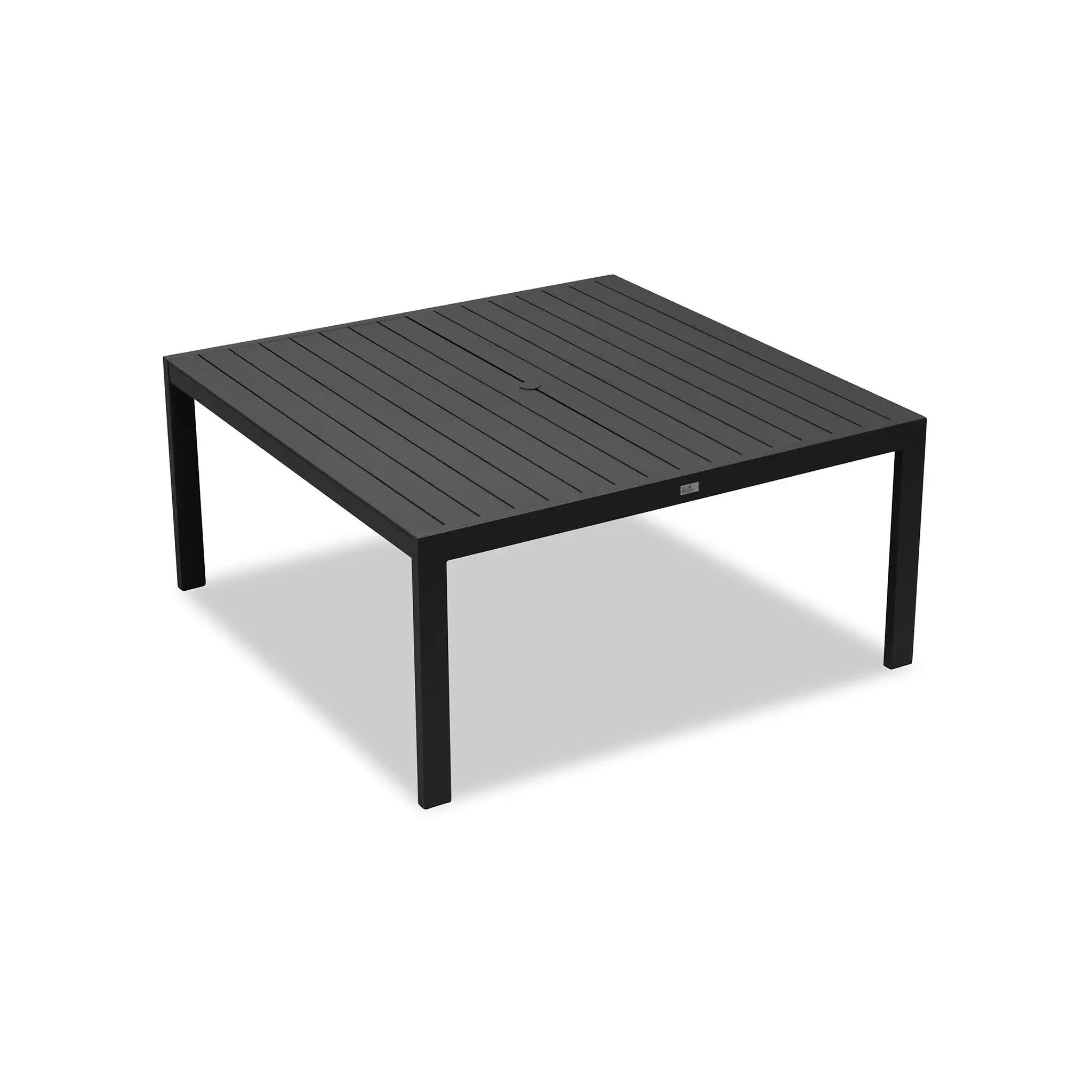 Harmonia Living Parlor Classic 8 Seat Aluminum Square Dining Set - Black 6