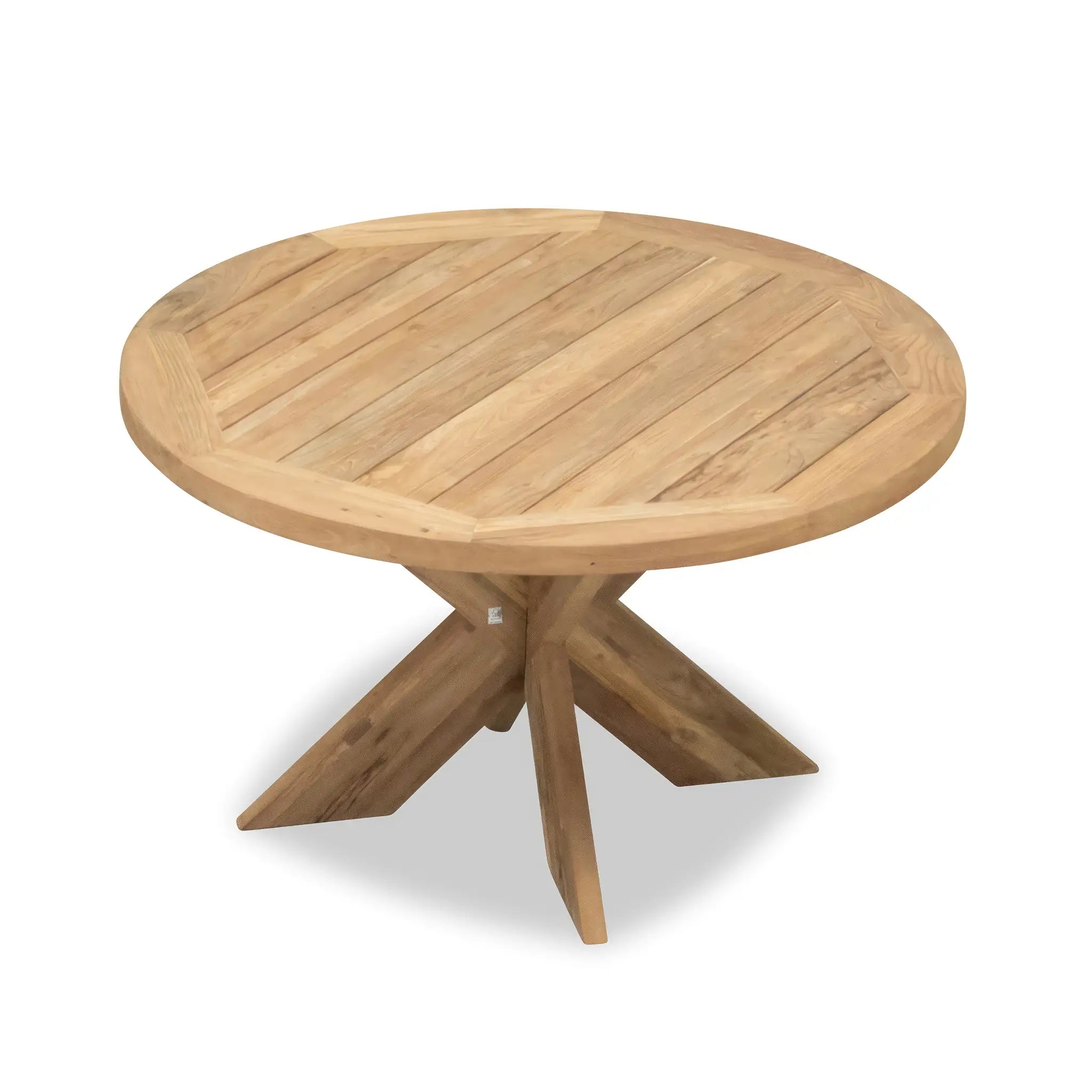 Harmonia Living Roost 4-Seat Reclaimed Teak 51" Round Dining Table 3