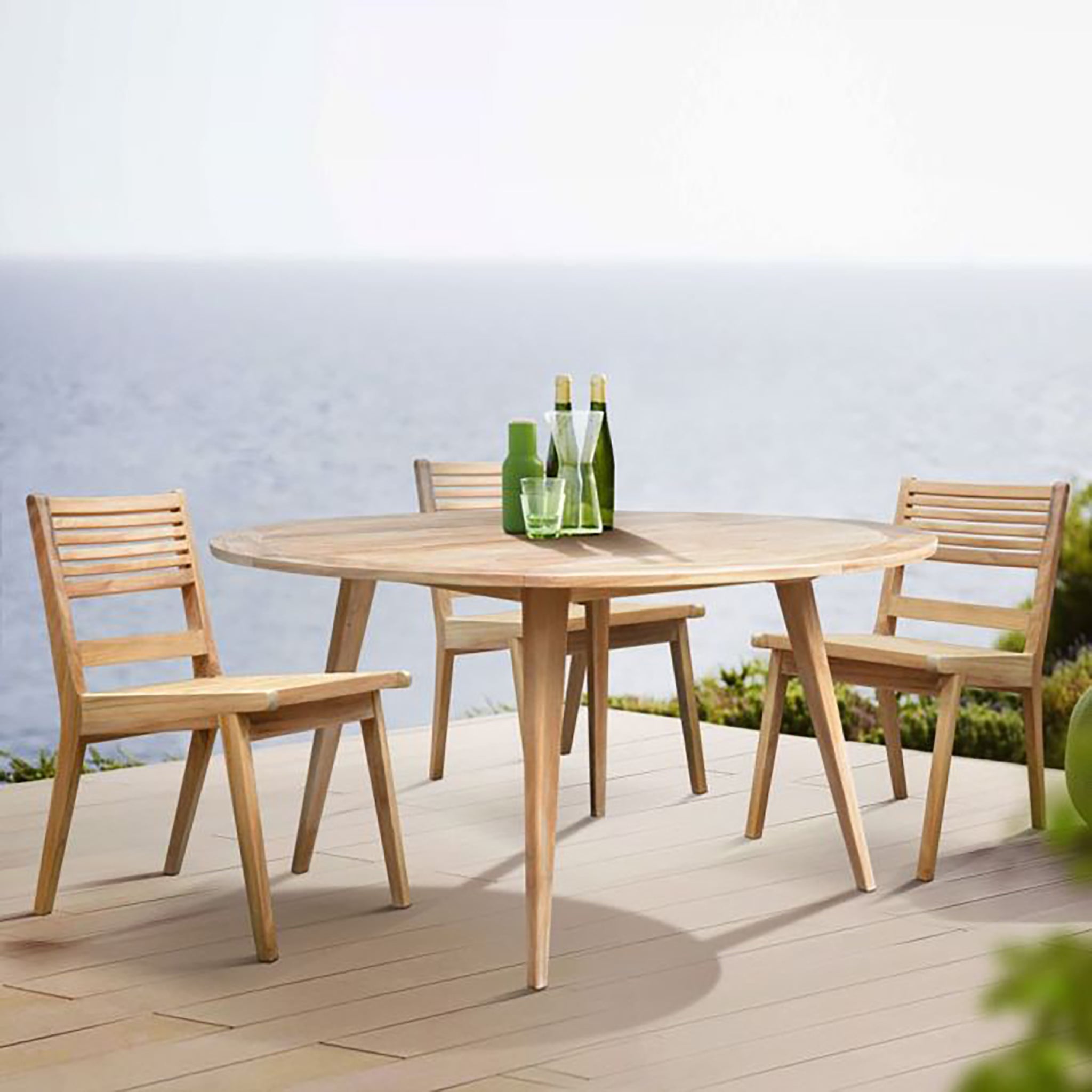 Harmonia Living Tango Teak 6-Seat Round Dining Table 5